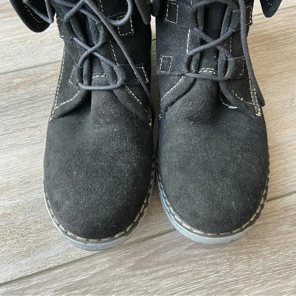 Sketchers Suede Leather Convertible Moto Combat Boots - Picture 5 of 15